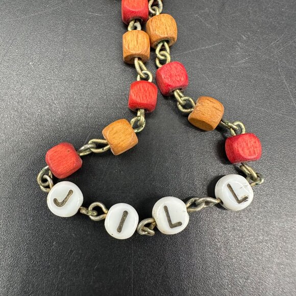 Jill Personalized Jewelry Set Full Of Grace Sheep Brooch Beaded Necklace Vintage - Picture 9 of 11